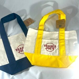 Trader Joe's Canvas Mini Totes- Yellow, & Blue
2 totes